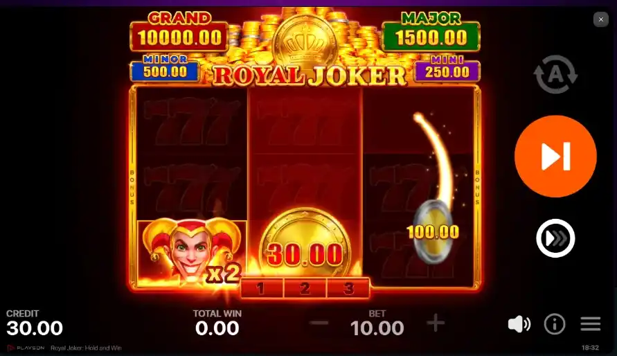 Royal Joker Hold and Win op mobiel spelen